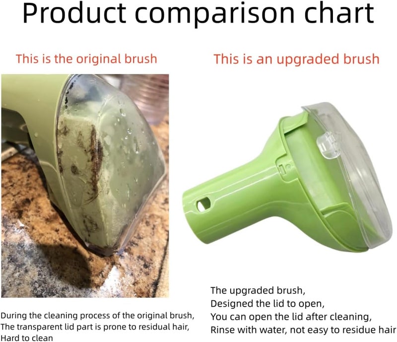 Sionlan Upgraded 5.3in 1400B Little Green Machine Multi-Purpose Tools Brush Replacement Parts Compatible with 1400B 3194 3353 2458 3588F 1986 1425 2513E 3624 Tough Stain Brush Tool Attachments (green 1+2) - Image 4
